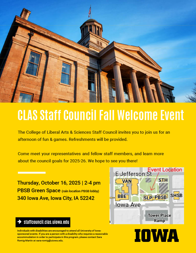 Fall 2025 Welcome Event Poster Image