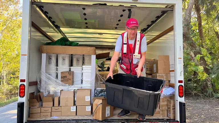 George McCrory volunteering